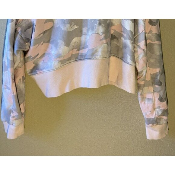 COPY - Adidas Originals Camo Cropped Sweater Top Large White Pink Grey Long Sle… - Picture 8 of 8